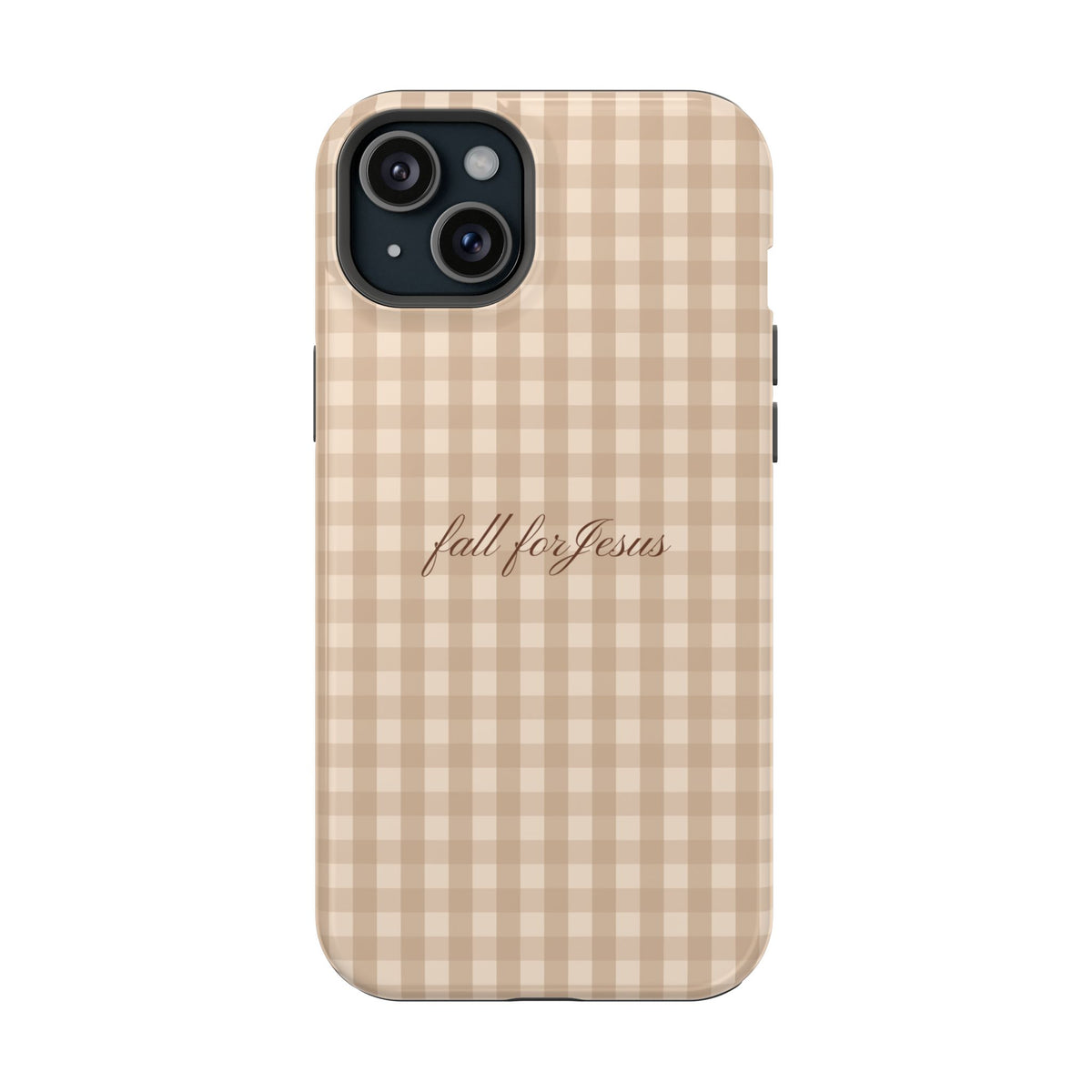 Fall for Jesus Gingham Phone Case - MagSafe