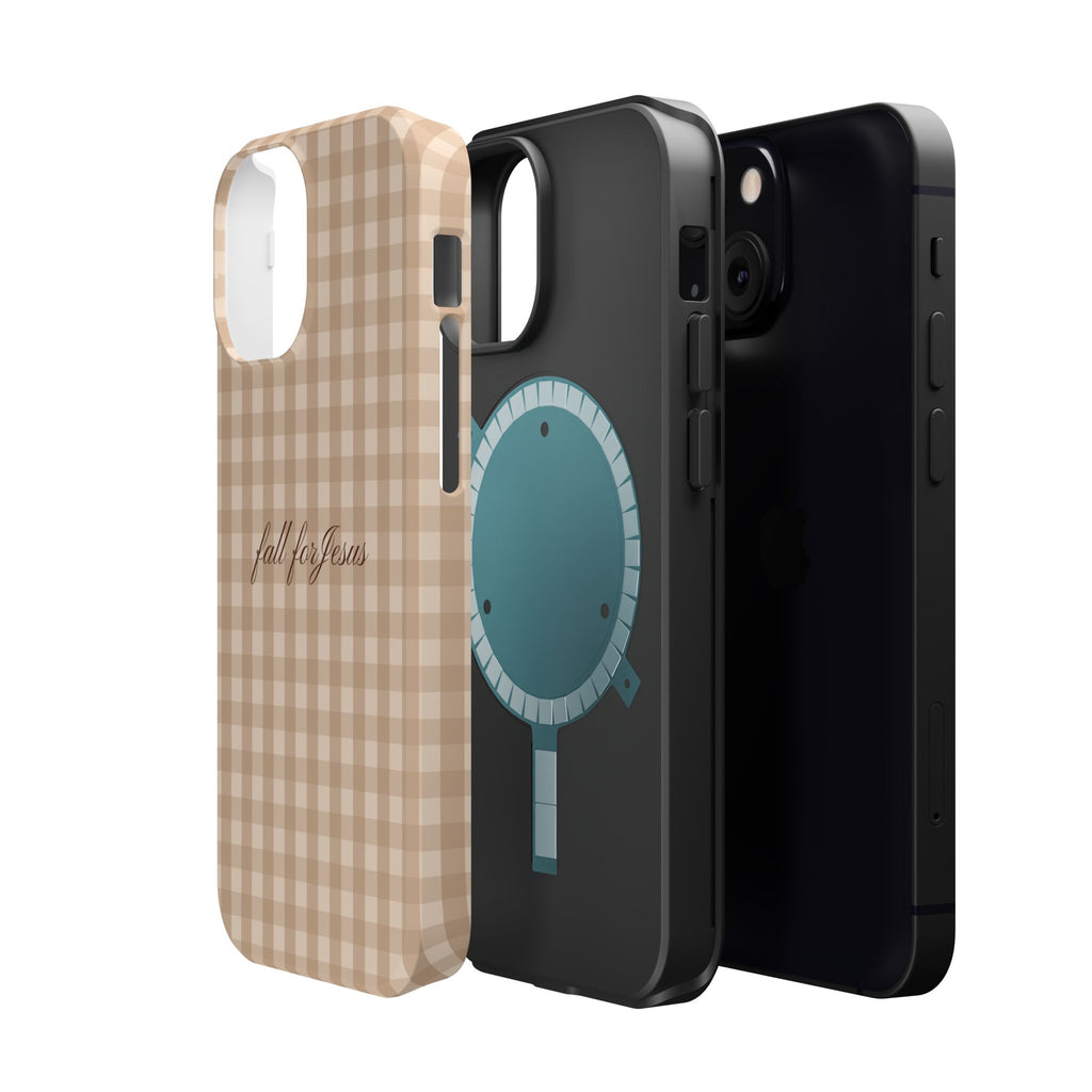 Fall for Jesus Gingham Phone Case - MagSafe