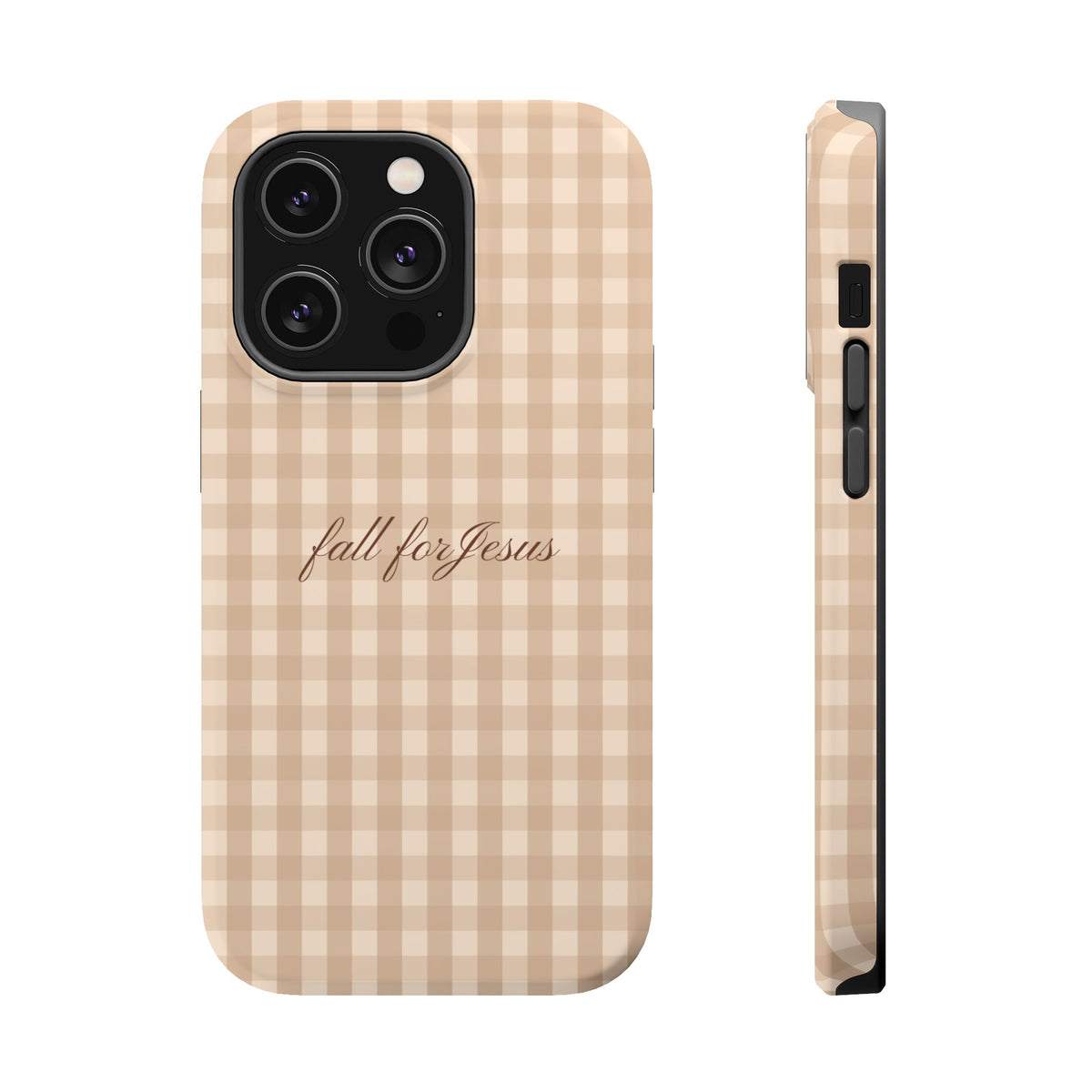 Fall for Jesus Gingham Phone Case - MagSafe