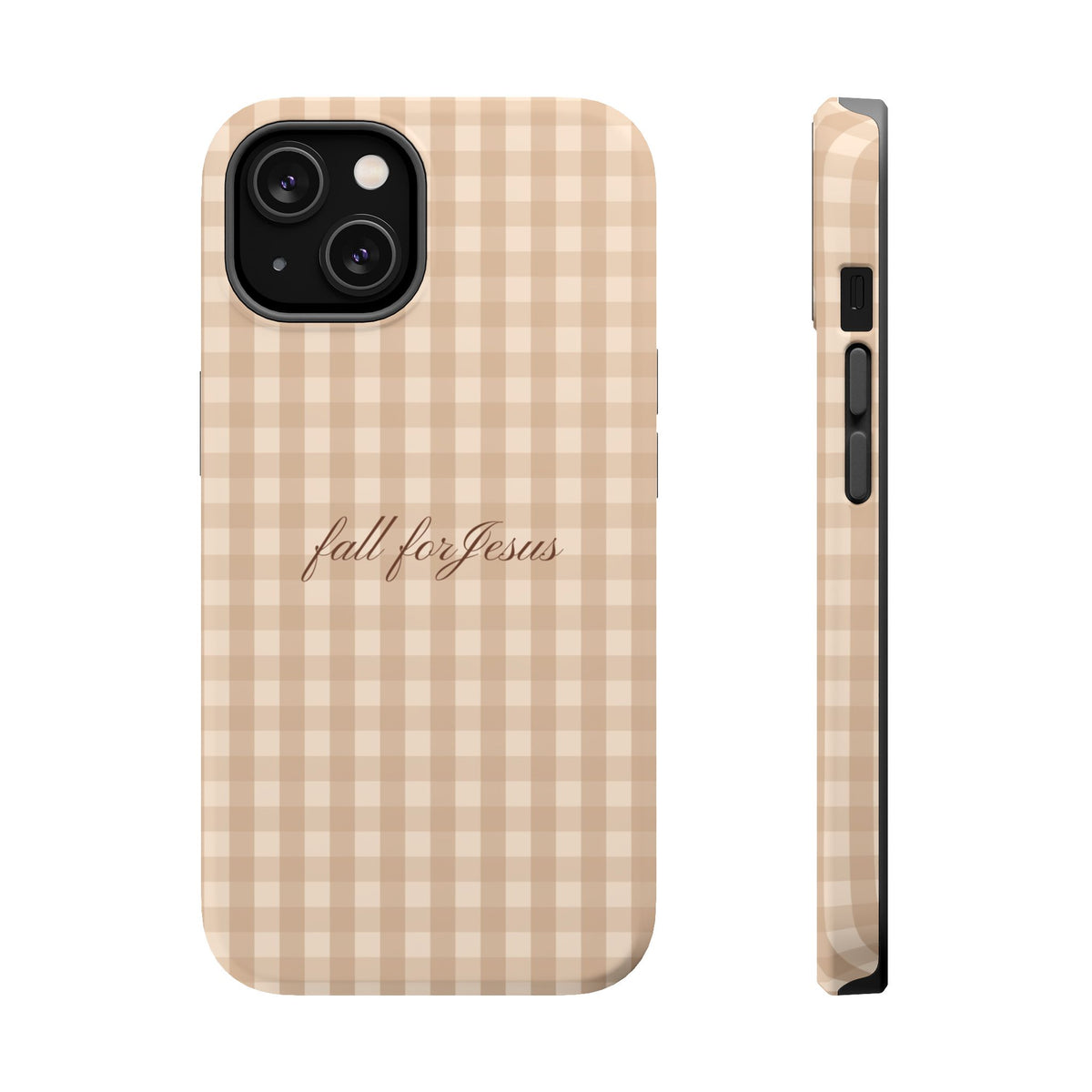 Fall for Jesus Gingham Phone Case - MagSafe