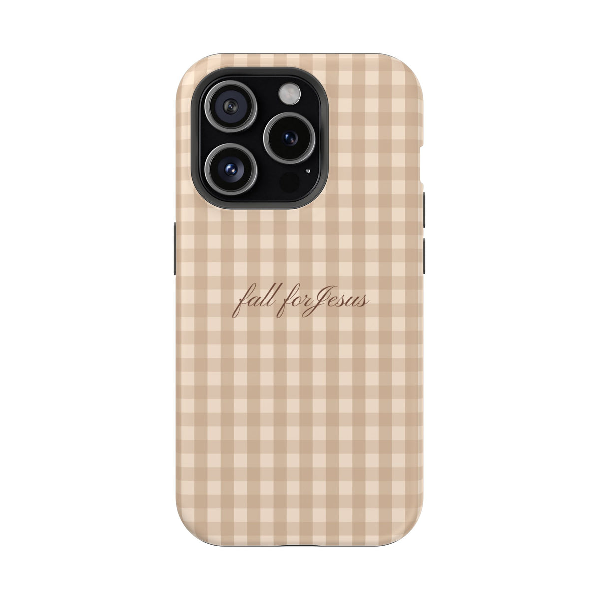 Fall for Jesus Gingham Phone Case - MagSafe