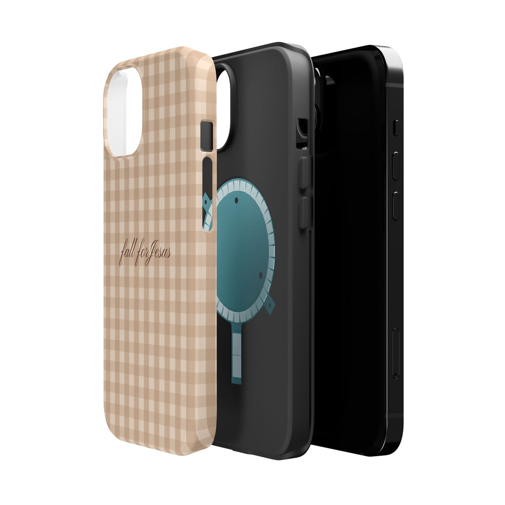 Fall for Jesus Gingham Phone Case - MagSafe