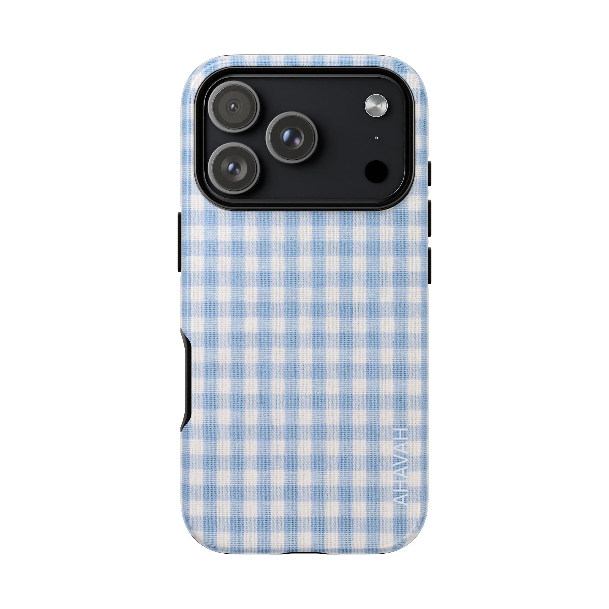 Blue Gingham Tough Phone Case