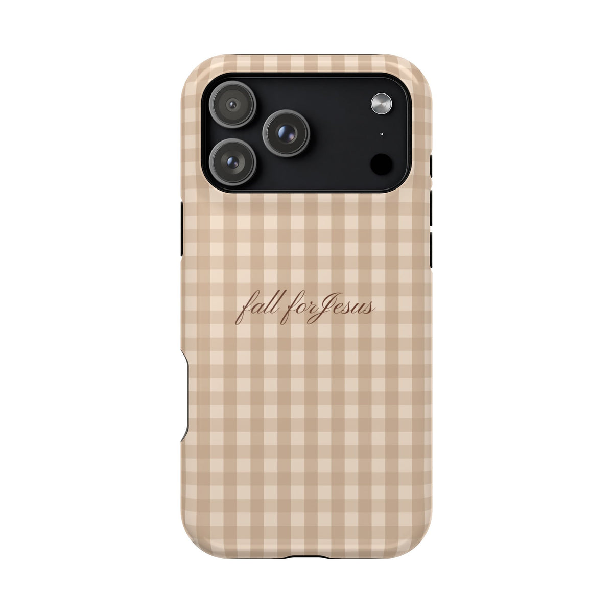 Fall for Jesus Gingham Phone Case - MagSafe