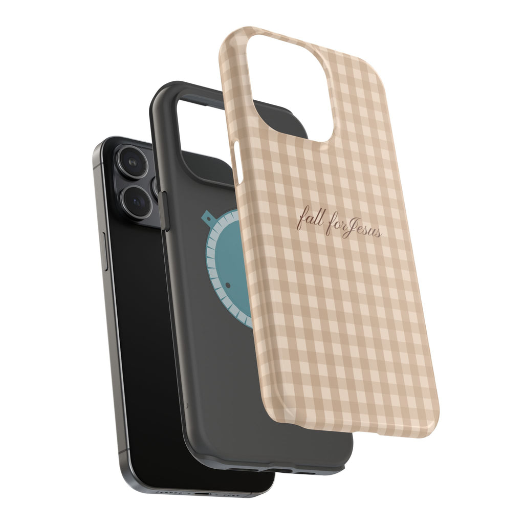 Fall for Jesus Gingham Phone Case - MagSafe