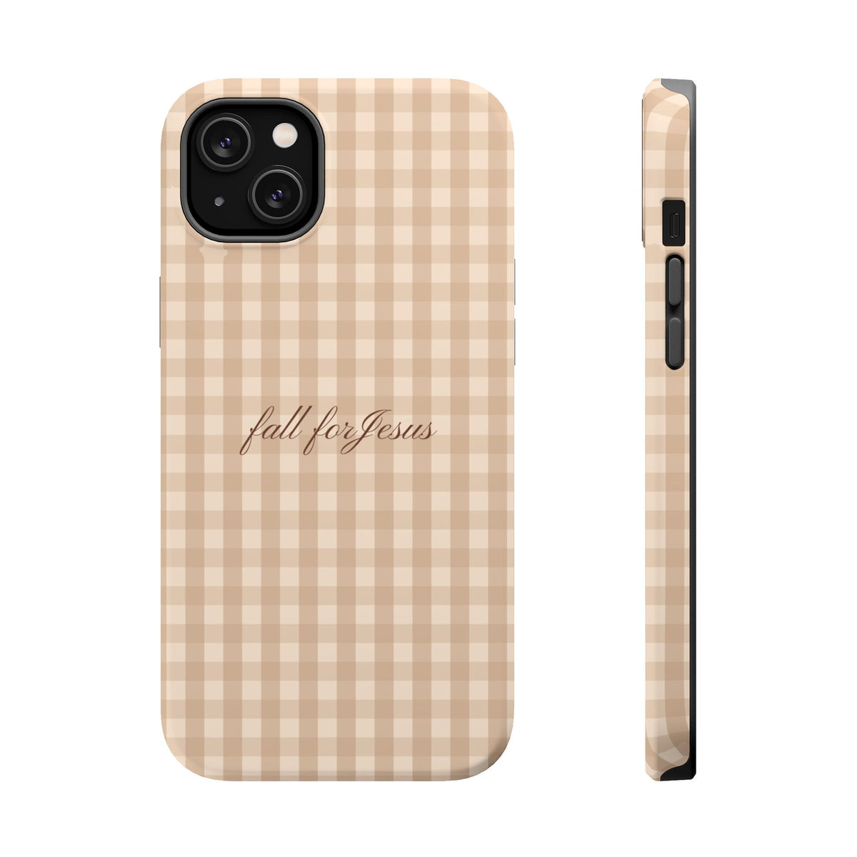 Fall for Jesus Gingham Phone Case - MagSafe
