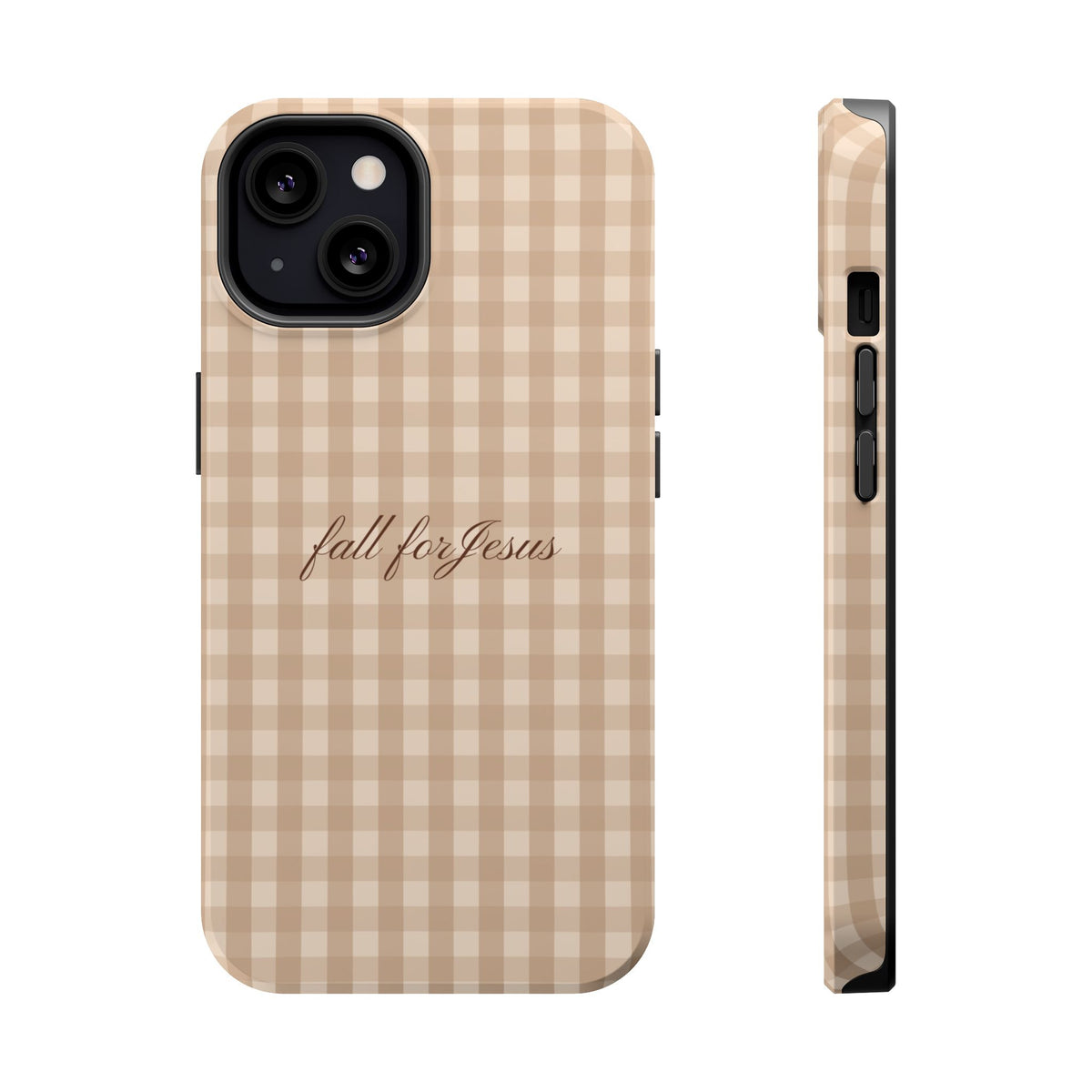 Fall for Jesus Gingham Phone Case - MagSafe