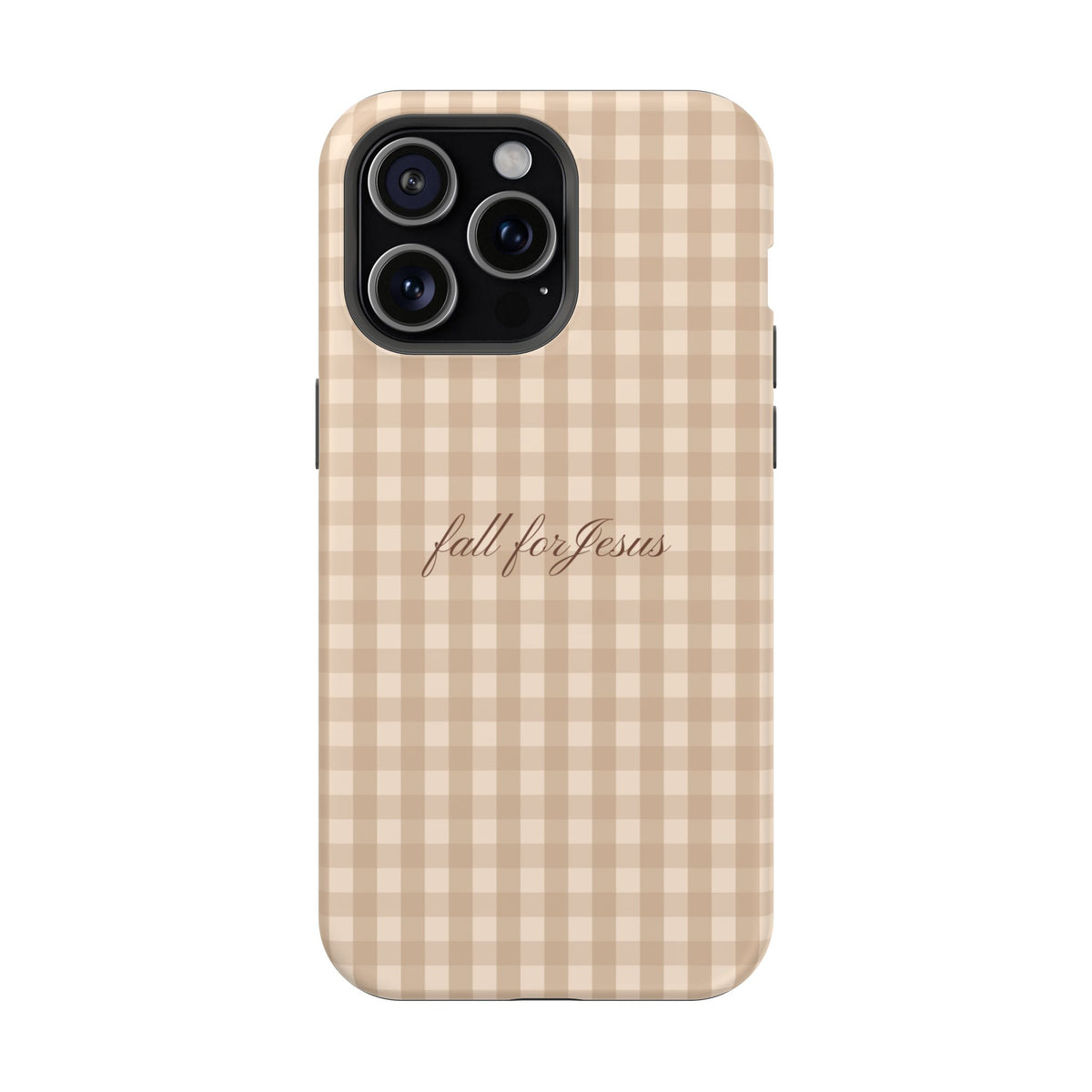 Fall for Jesus Gingham Phone Case - MagSafe
