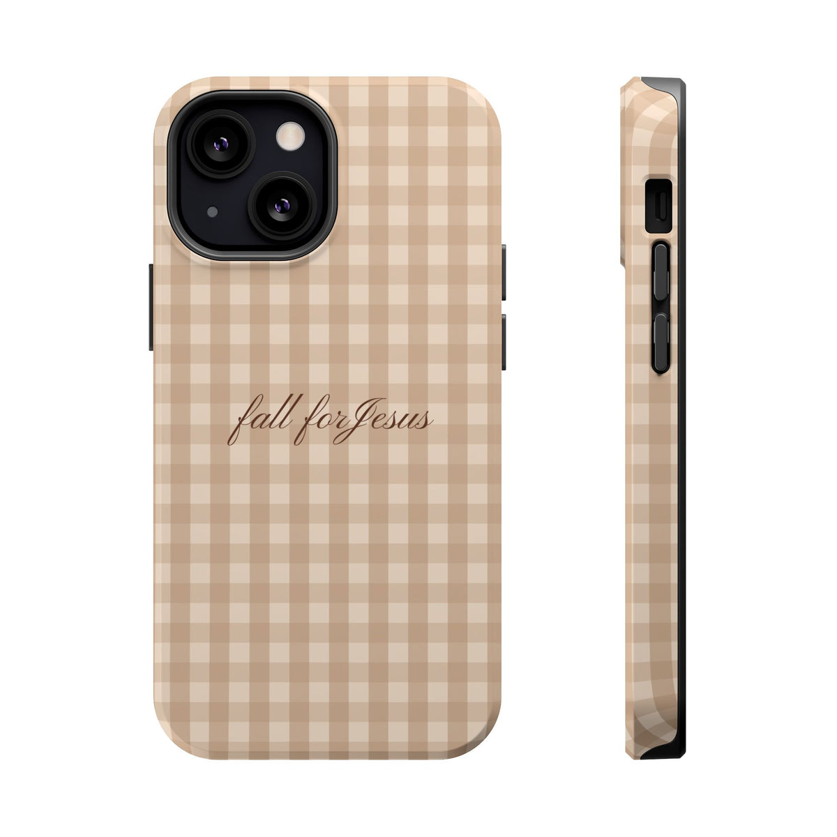 Fall for Jesus Gingham Phone Case - MagSafe