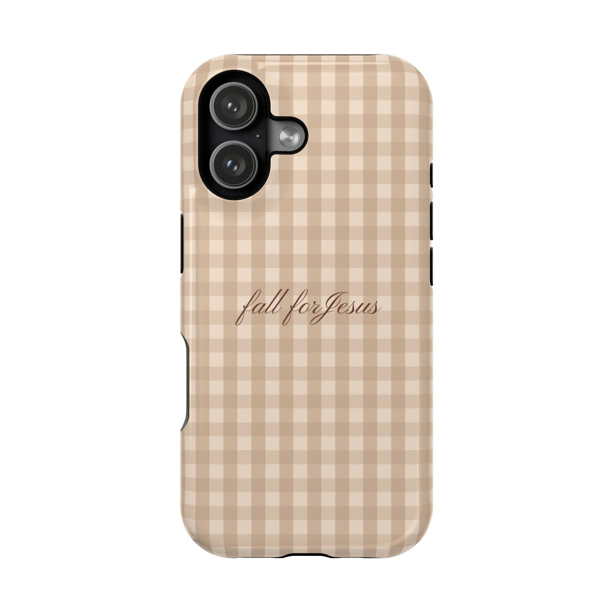 Fall for Jesus Gingham Phone Case - MagSafe