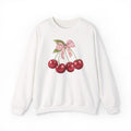Cherry Bow Crewneck Sweatshirt — Vintage Cherries Graphic