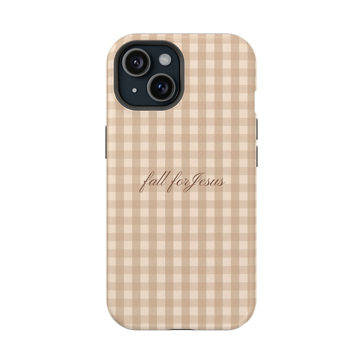 Fall for Jesus Gingham Phone Case - MagSafe