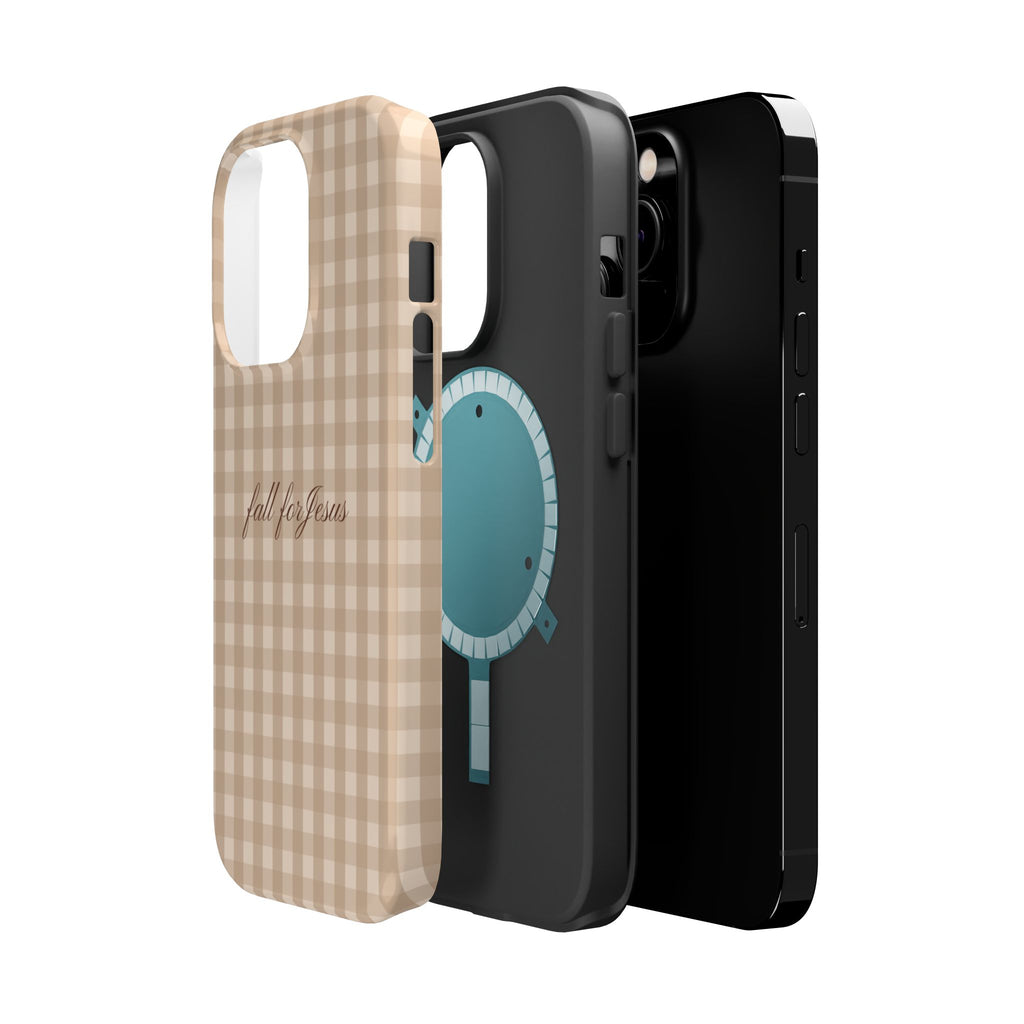 Fall for Jesus Gingham Phone Case - MagSafe