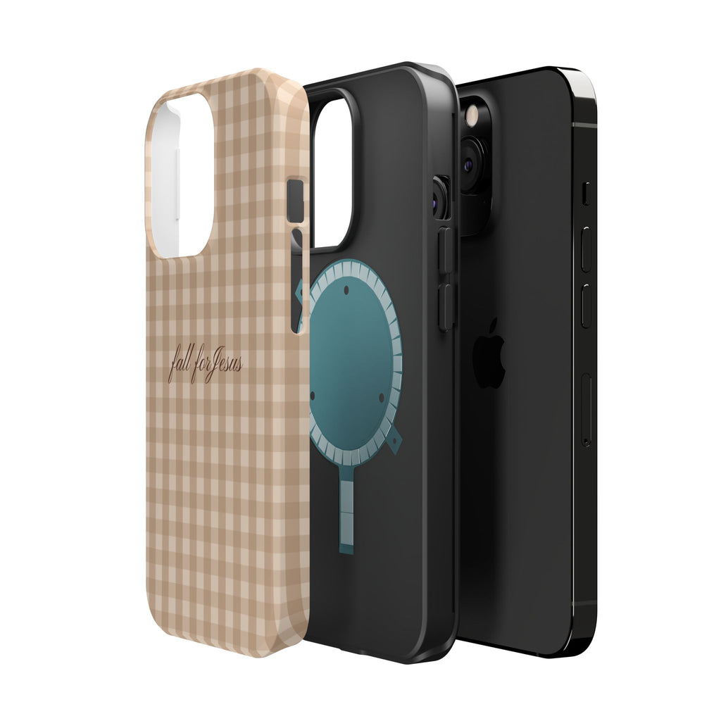 Fall for Jesus Gingham Phone Case - MagSafe