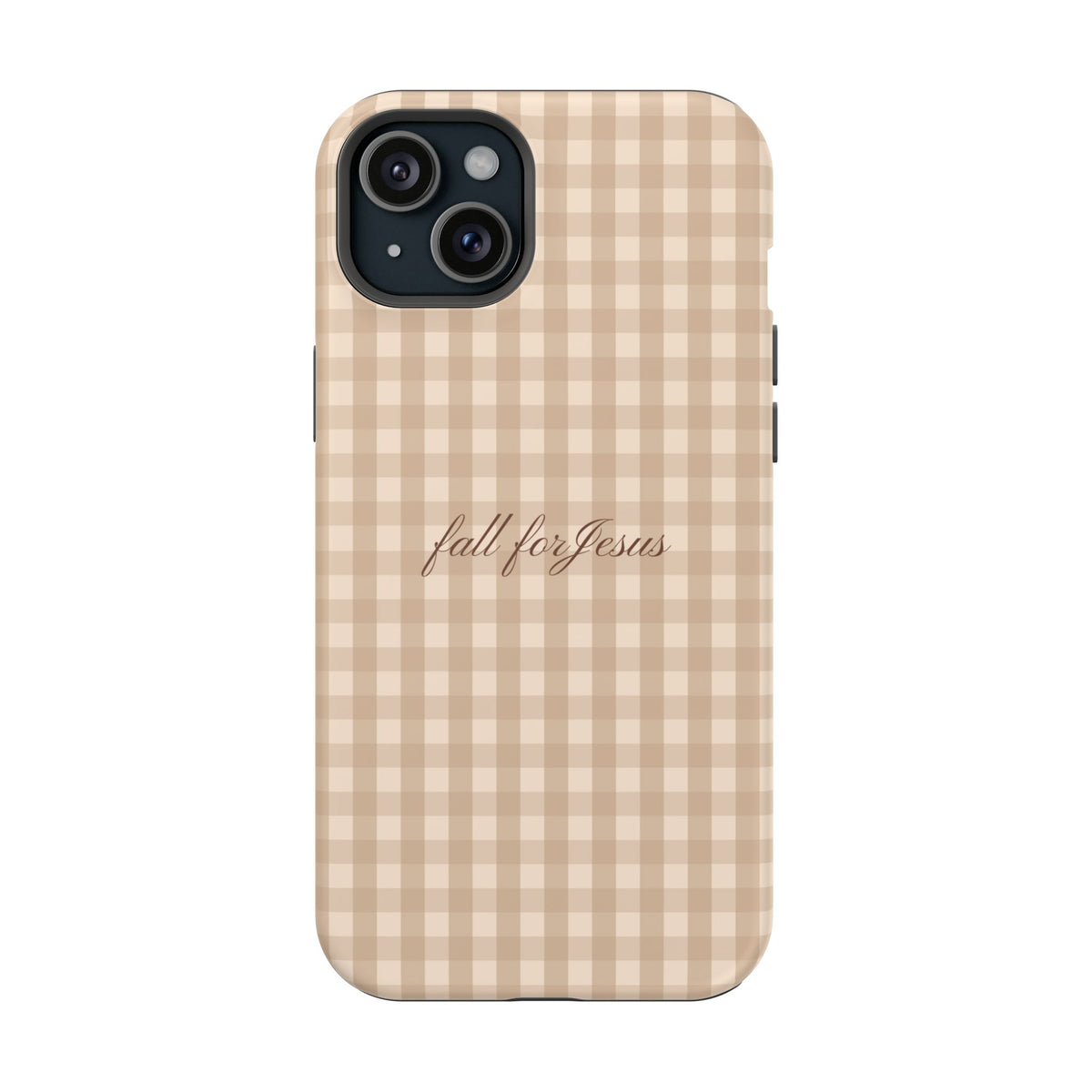 Fall for Jesus Gingham Phone Case - MagSafe