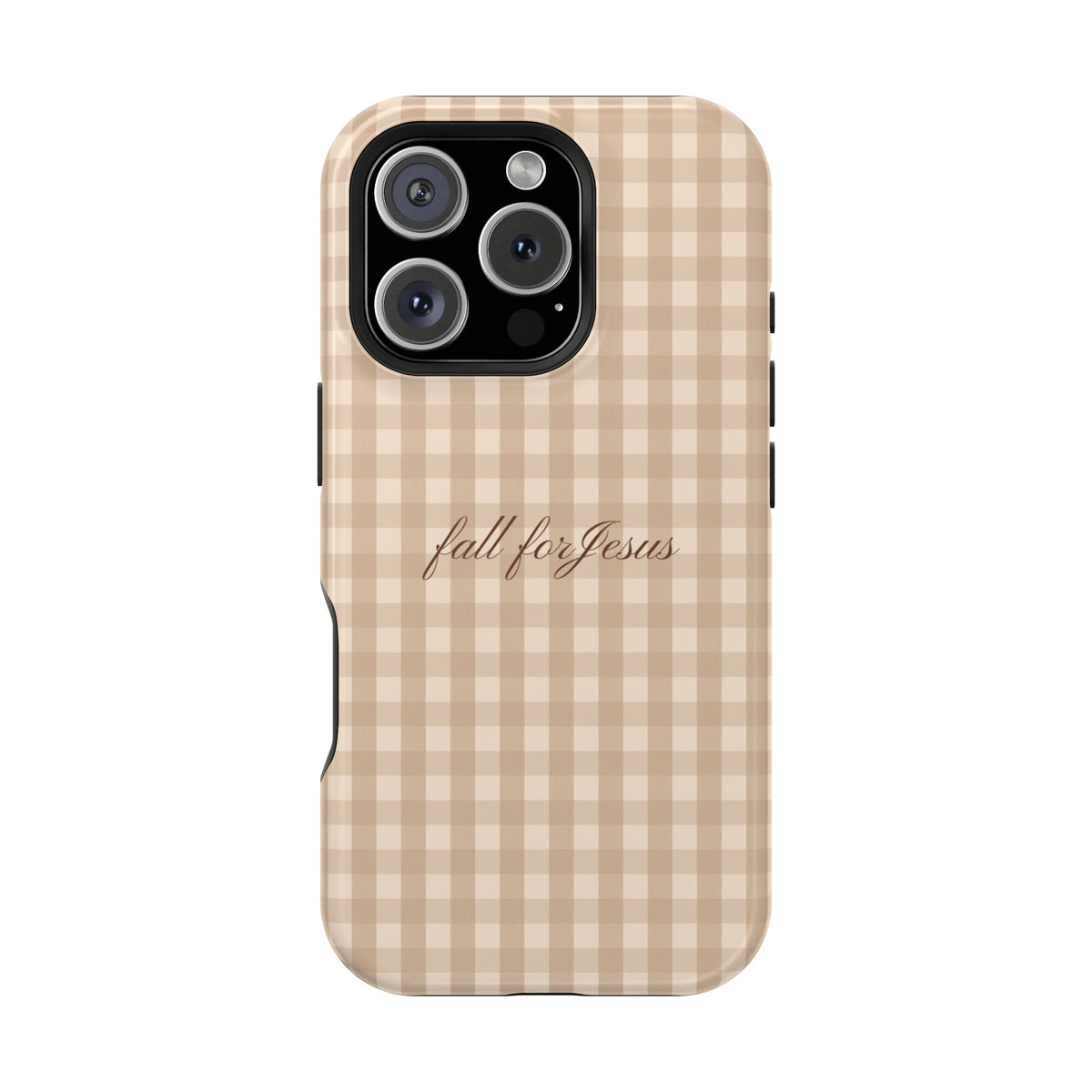 Fall for Jesus Gingham Phone Case - MagSafe
