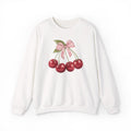 Cherry Bow Crewneck Sweatshirt — Vintage Cherries Graphic