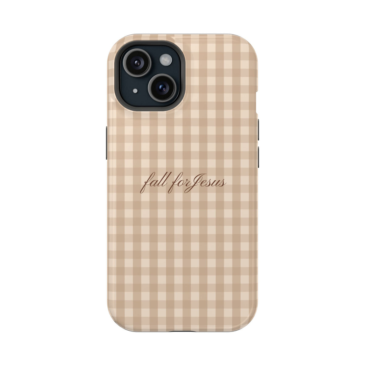 Fall for Jesus Gingham Phone Case - MagSafe