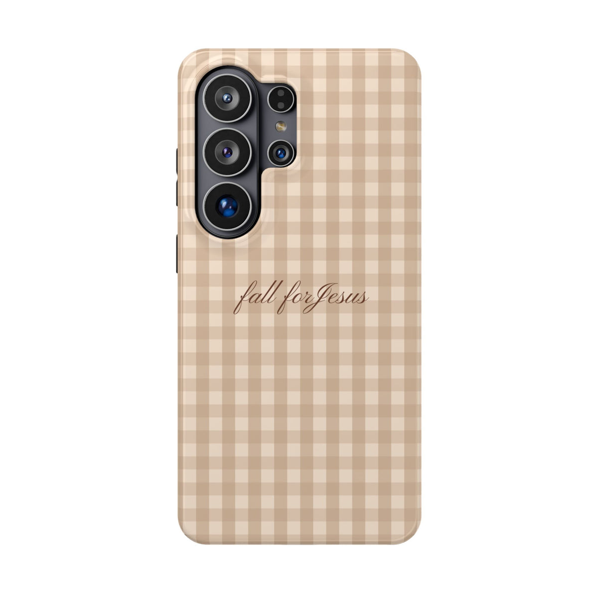 Fall for Jesus Gingham Phone Case - MagSafe