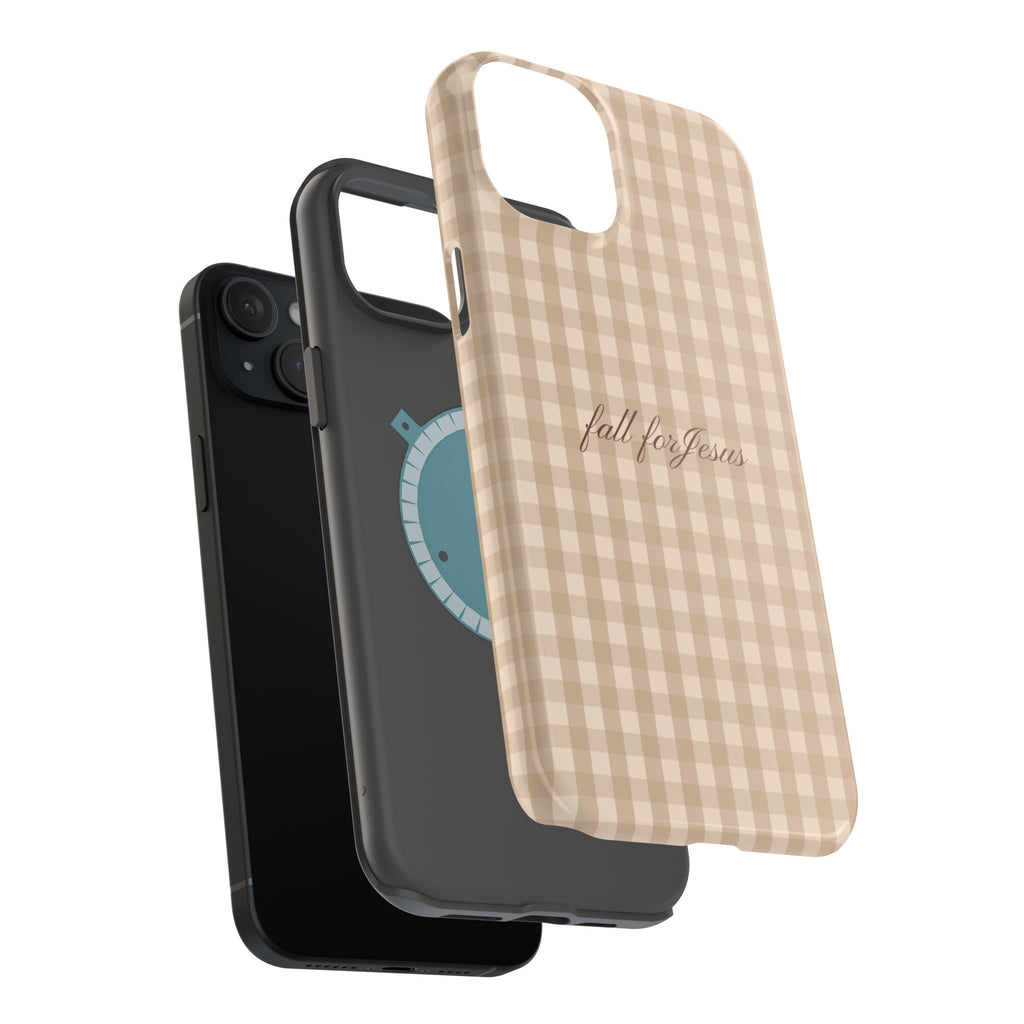 Fall for Jesus Gingham Phone Case - MagSafe