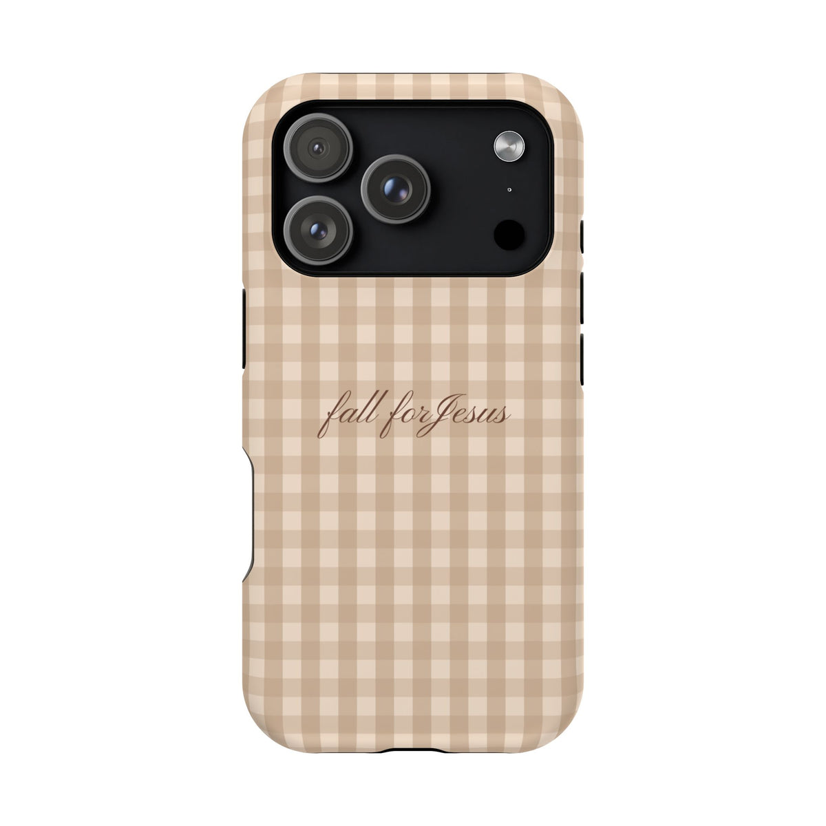 Fall for Jesus Gingham Phone Case - MagSafe