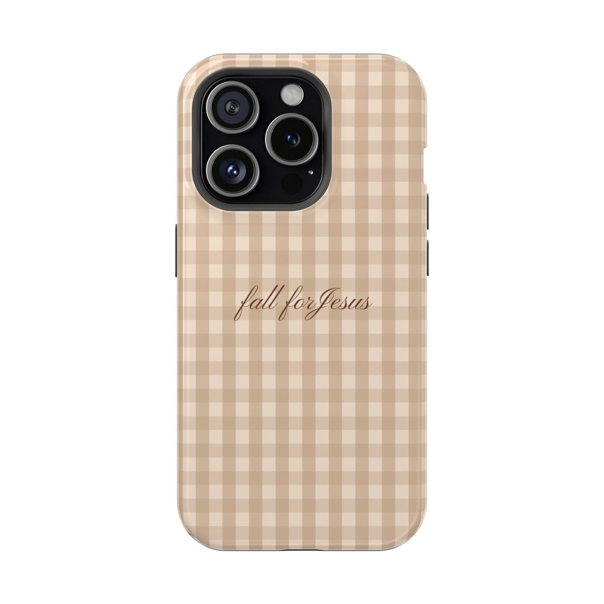 Fall for Jesus Gingham Phone Case - MagSafe