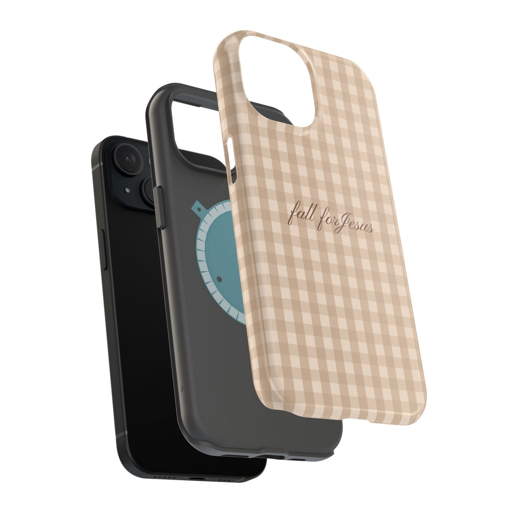 Fall for Jesus Gingham Phone Case - MagSafe