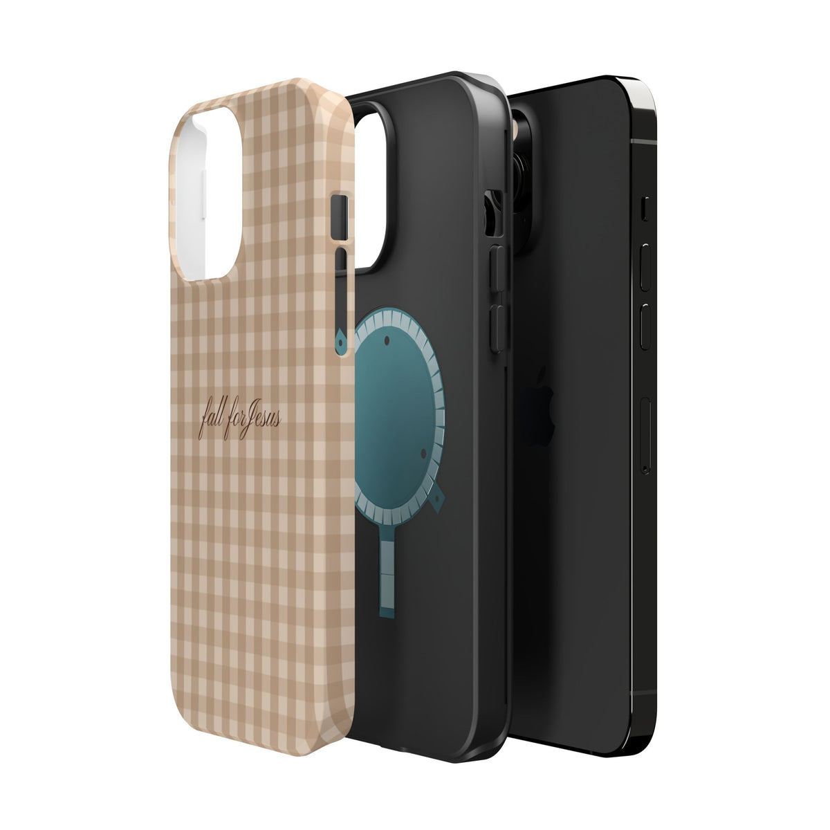 Fall for Jesus Gingham Phone Case - MagSafe