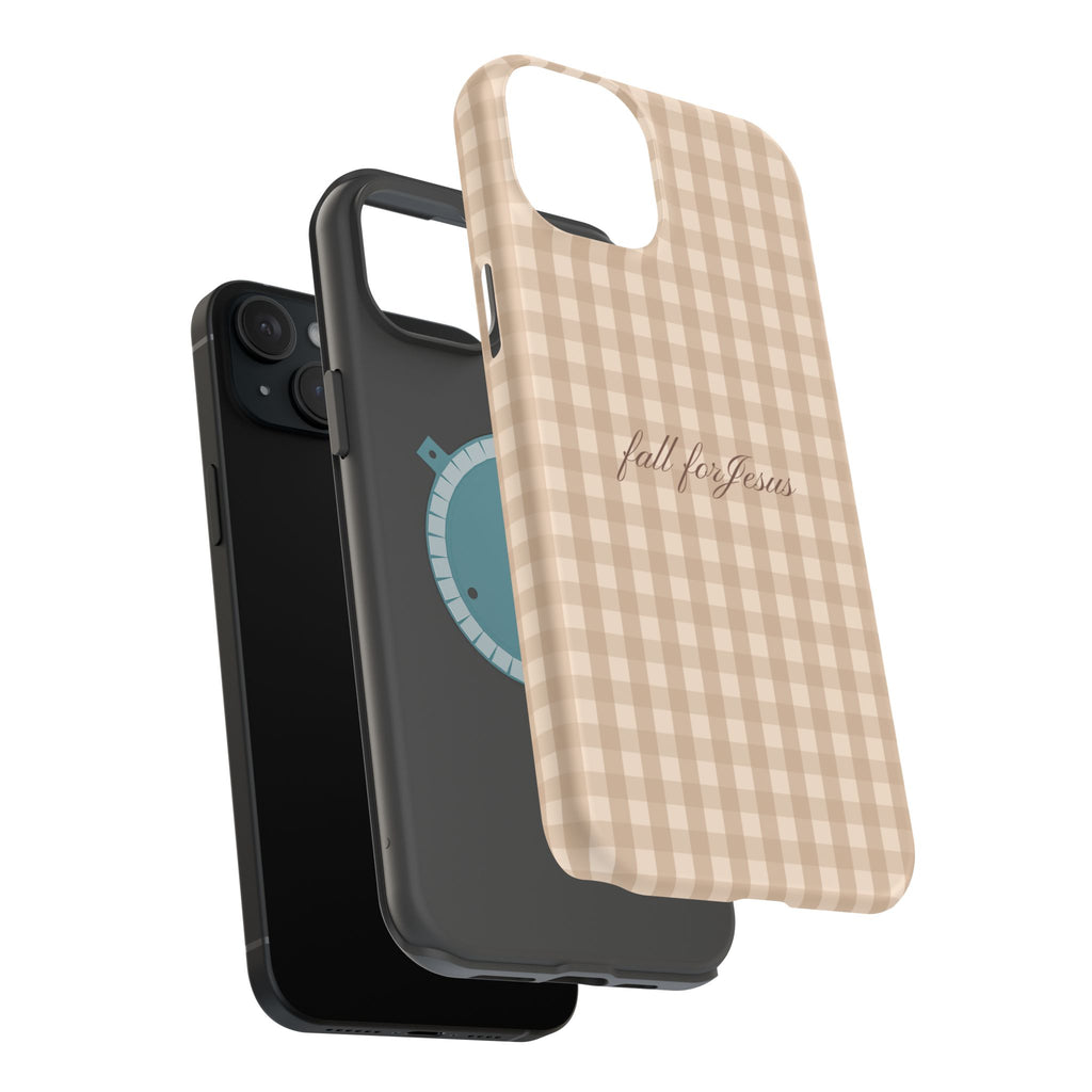 Fall for Jesus Gingham Phone Case - MagSafe