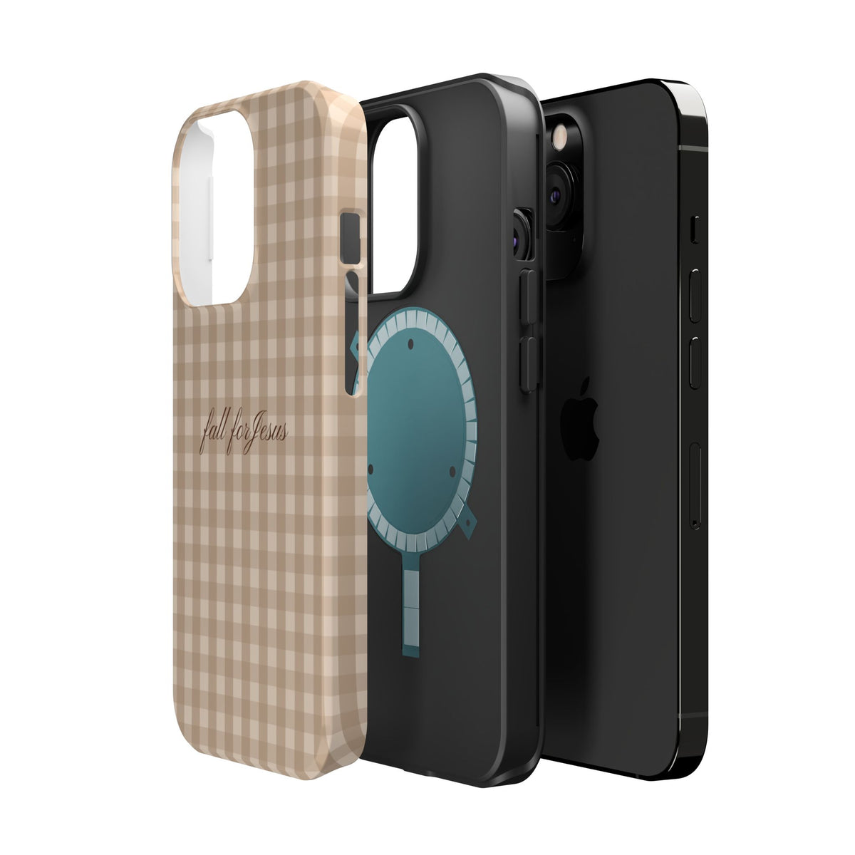 Fall for Jesus Gingham Phone Case - MagSafe
