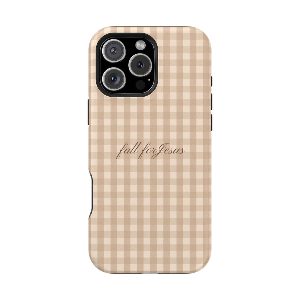 Fall for Jesus Gingham Phone Case - MagSafe
