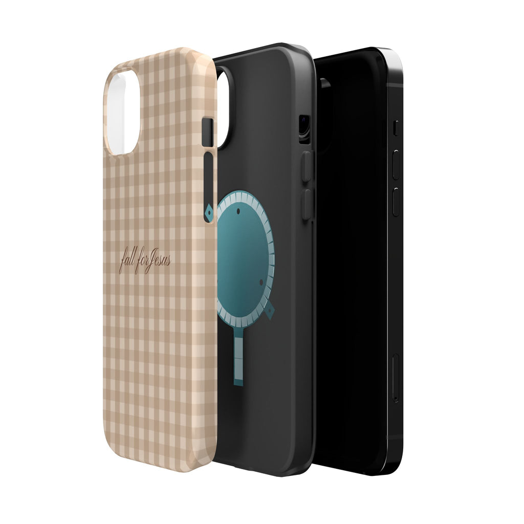 Fall for Jesus Gingham Phone Case - MagSafe