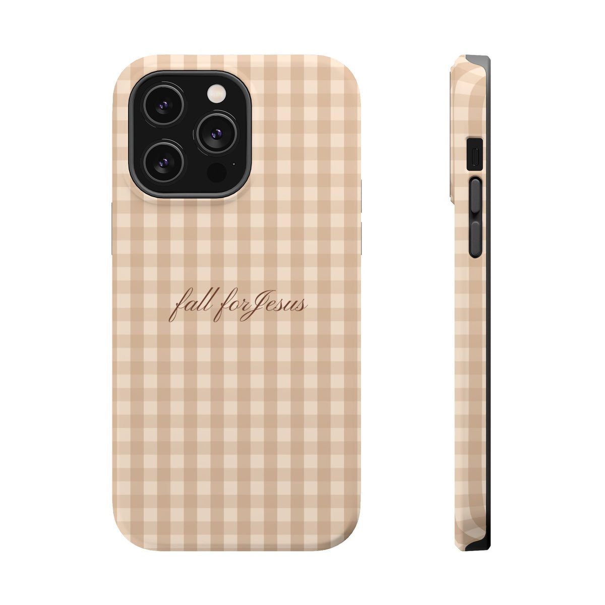Fall for Jesus Gingham Phone Case - MagSafe