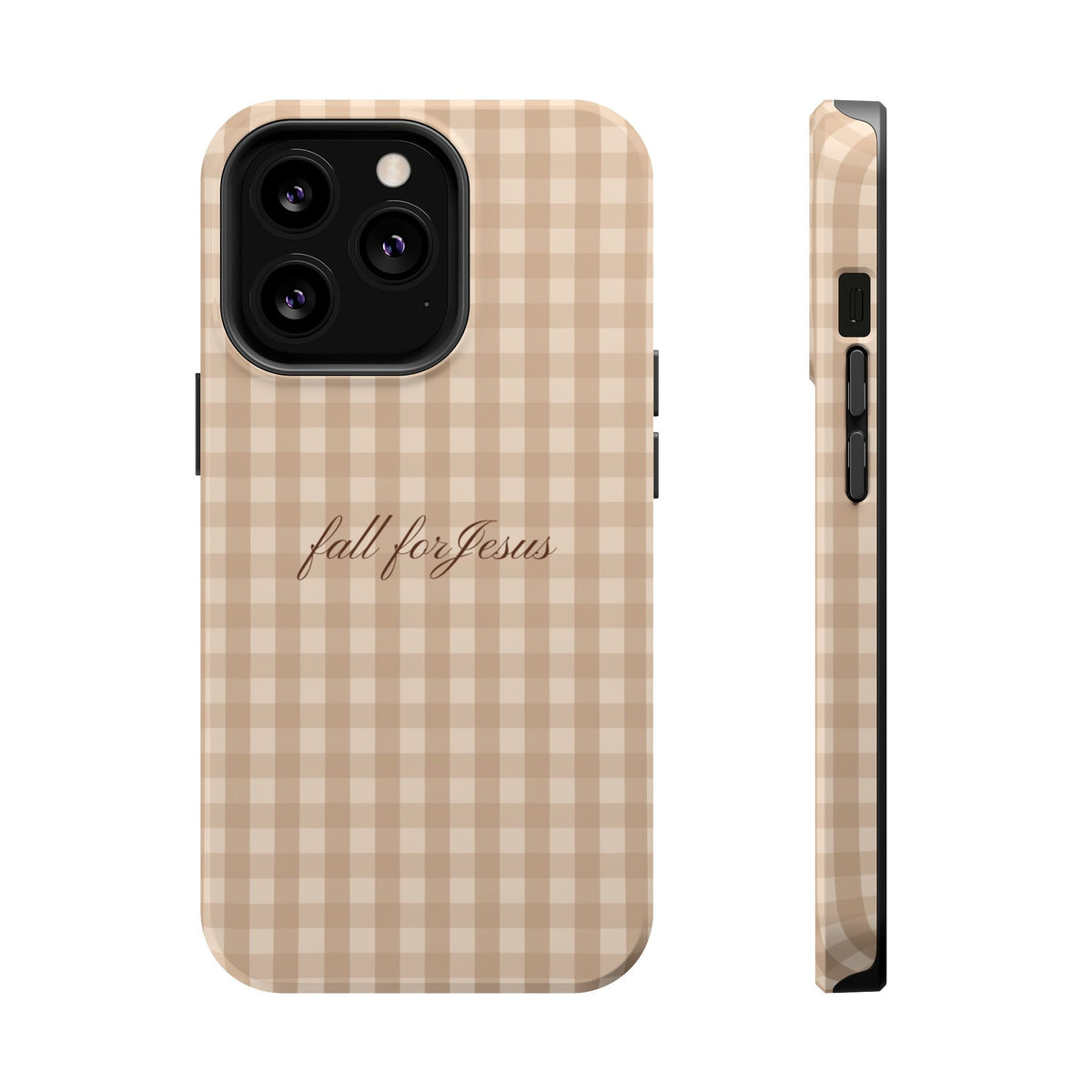 Fall for Jesus Gingham Phone Case - MagSafe