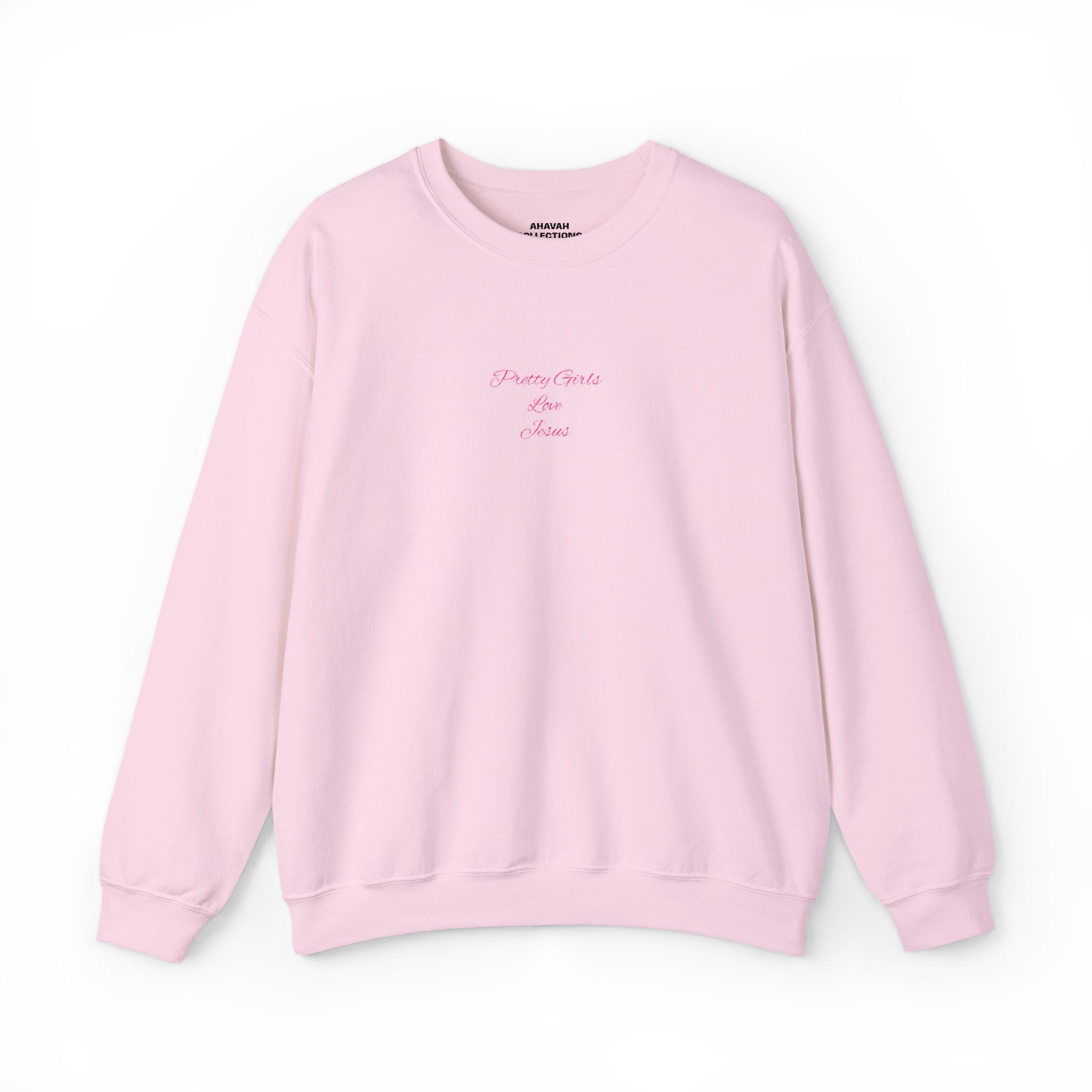 Pretty Girls Love Jesus Embroidered Sweatshirt