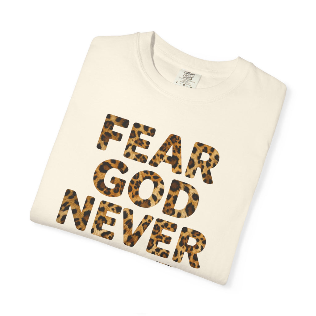 AHAVAH Fear God Never Fear Men Leopard Comfort Tee
