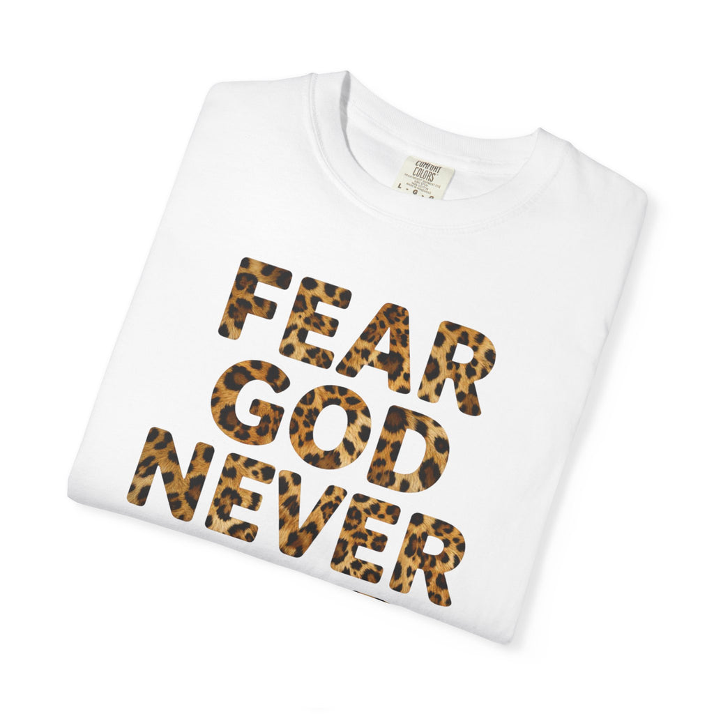 AHAVAH Fear God Never Fear Men Leopard Comfort Tee