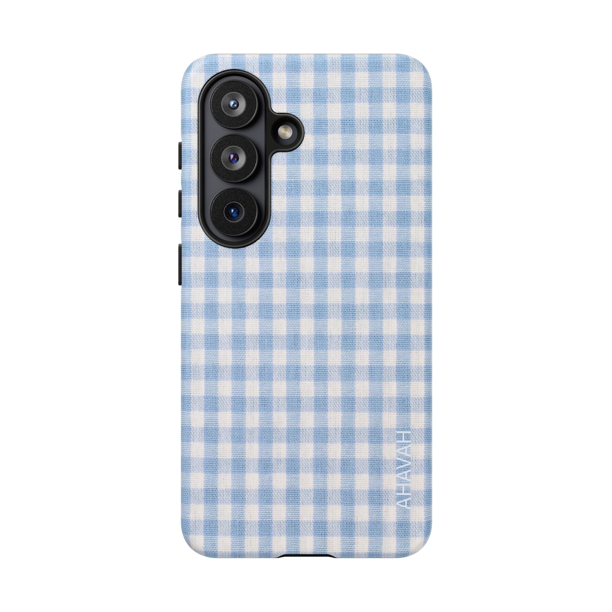 Blue Gingham Tough Phone Case