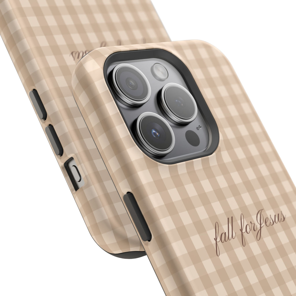 Fall for Jesus Gingham Phone Case - MagSafe