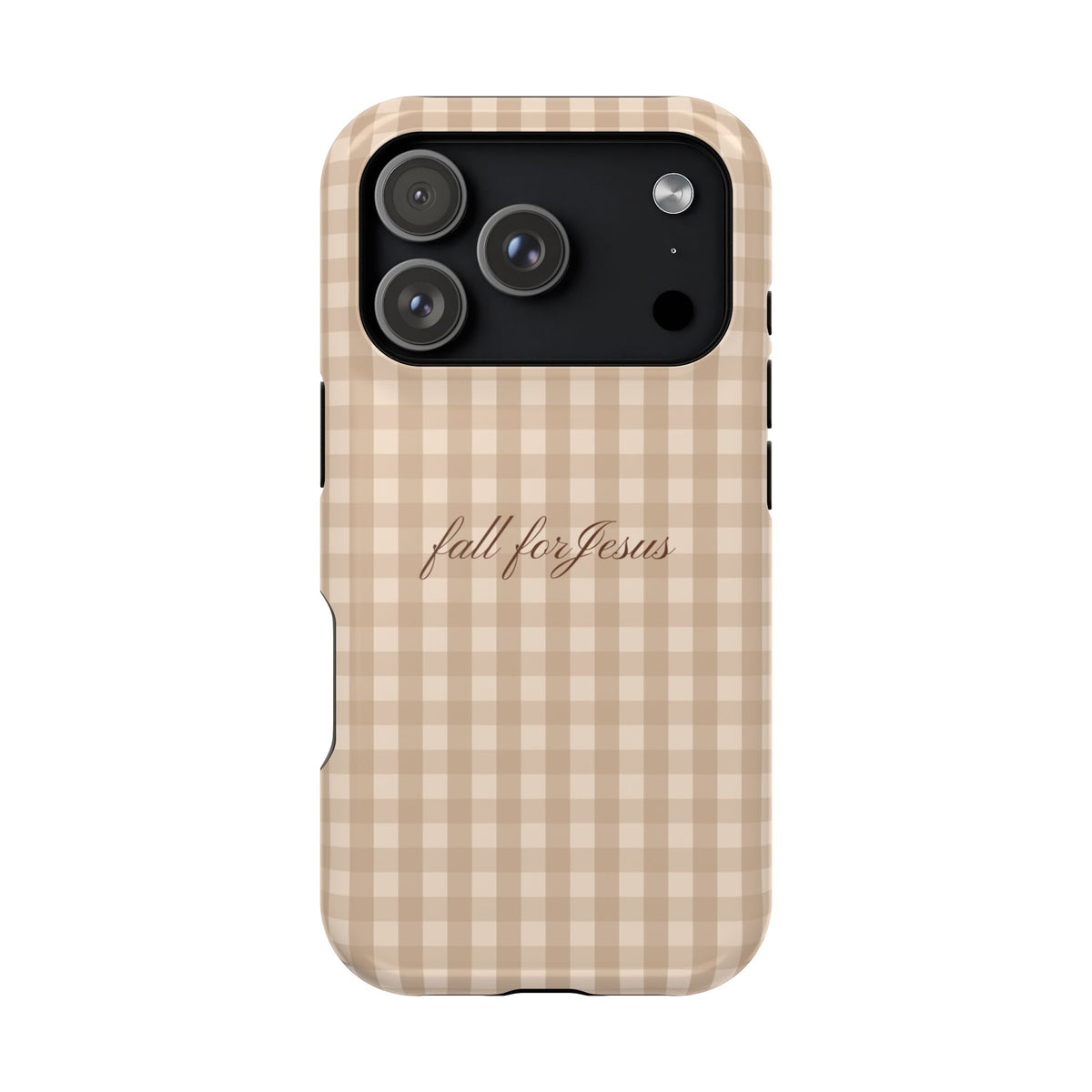Fall for Jesus Gingham Phone Case - MagSafe