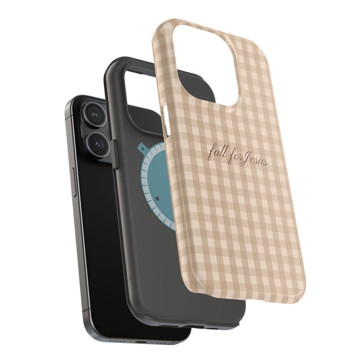 Fall for Jesus Gingham Phone Case - MagSafe