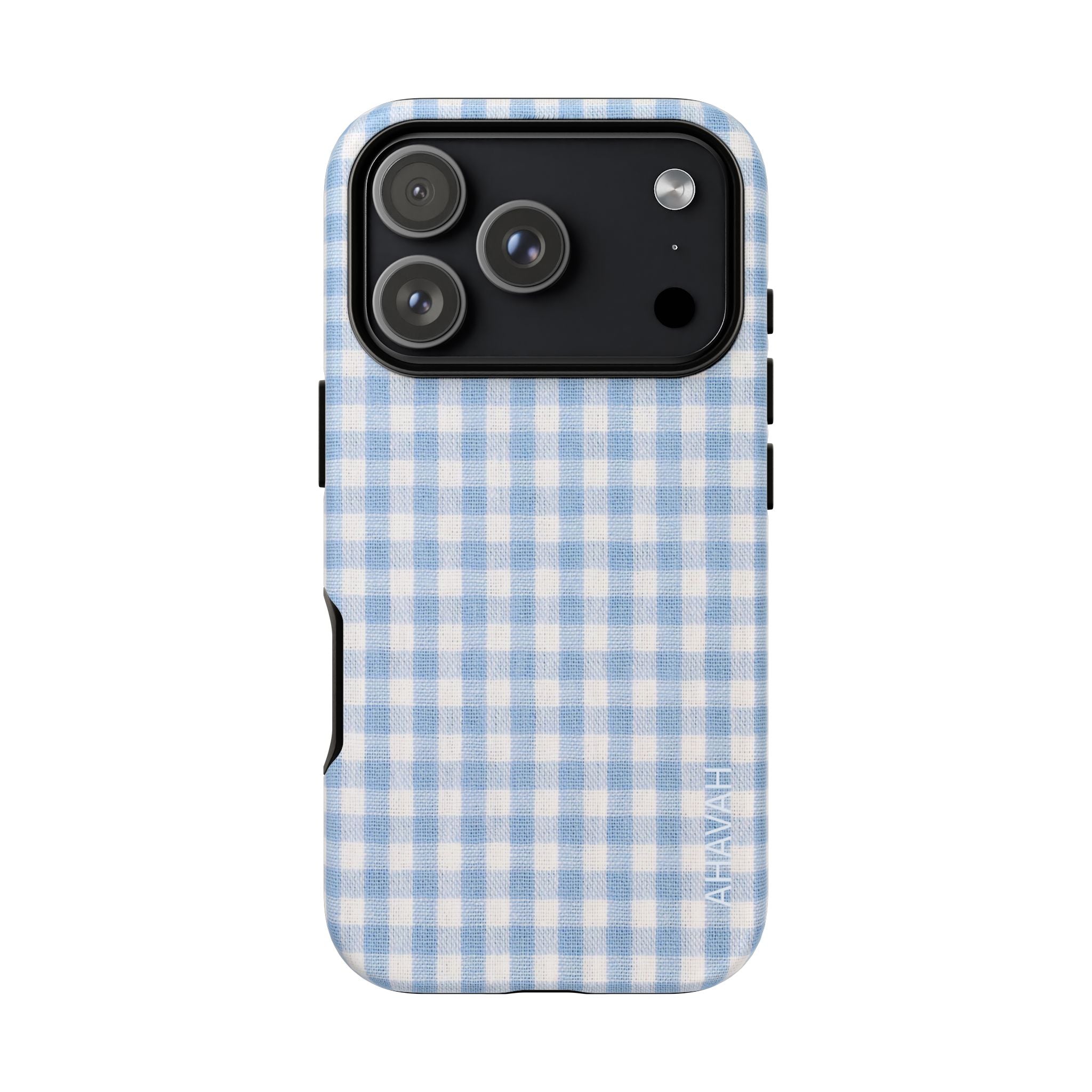 Blue Gingham Tough Phone Case