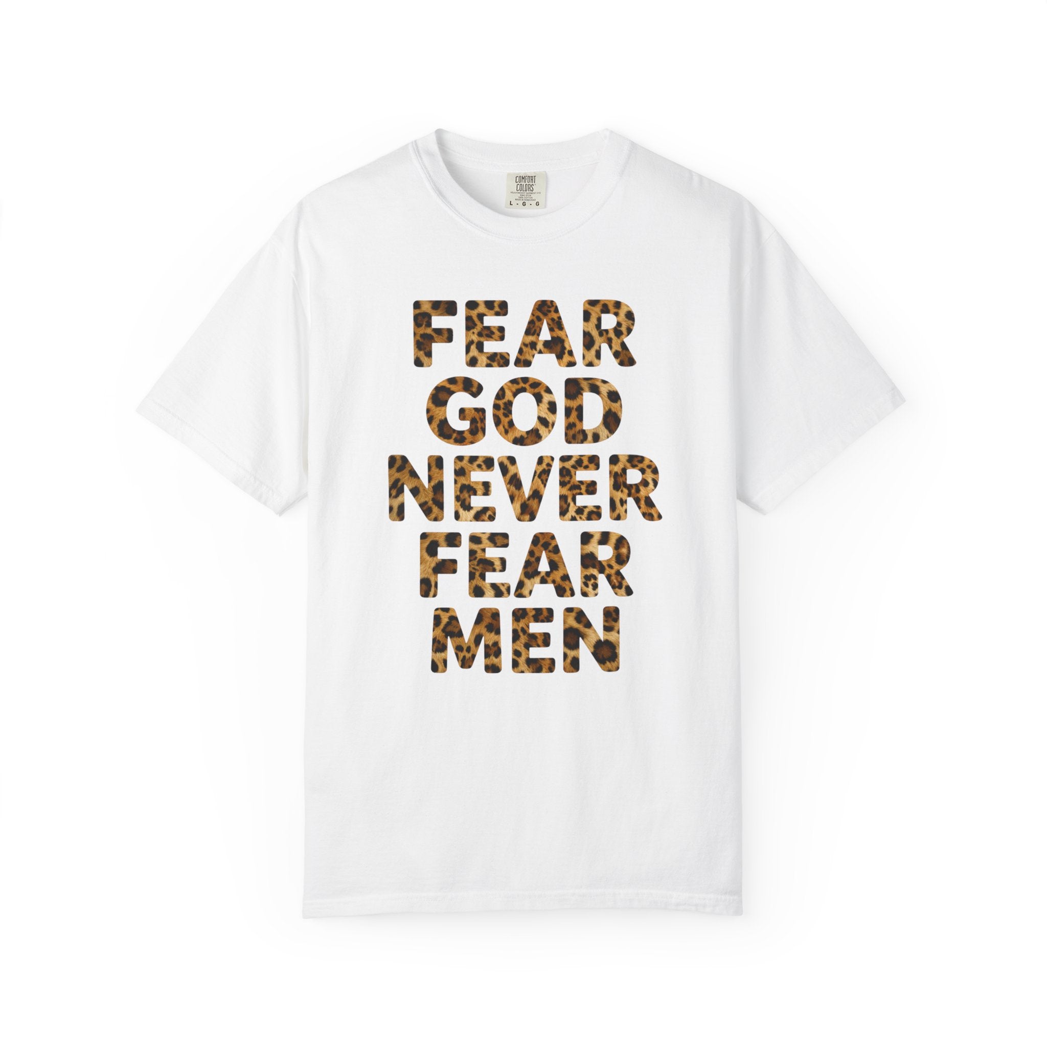 AHAVAH Fear God Never Fear Men Leopard Comfort Tee