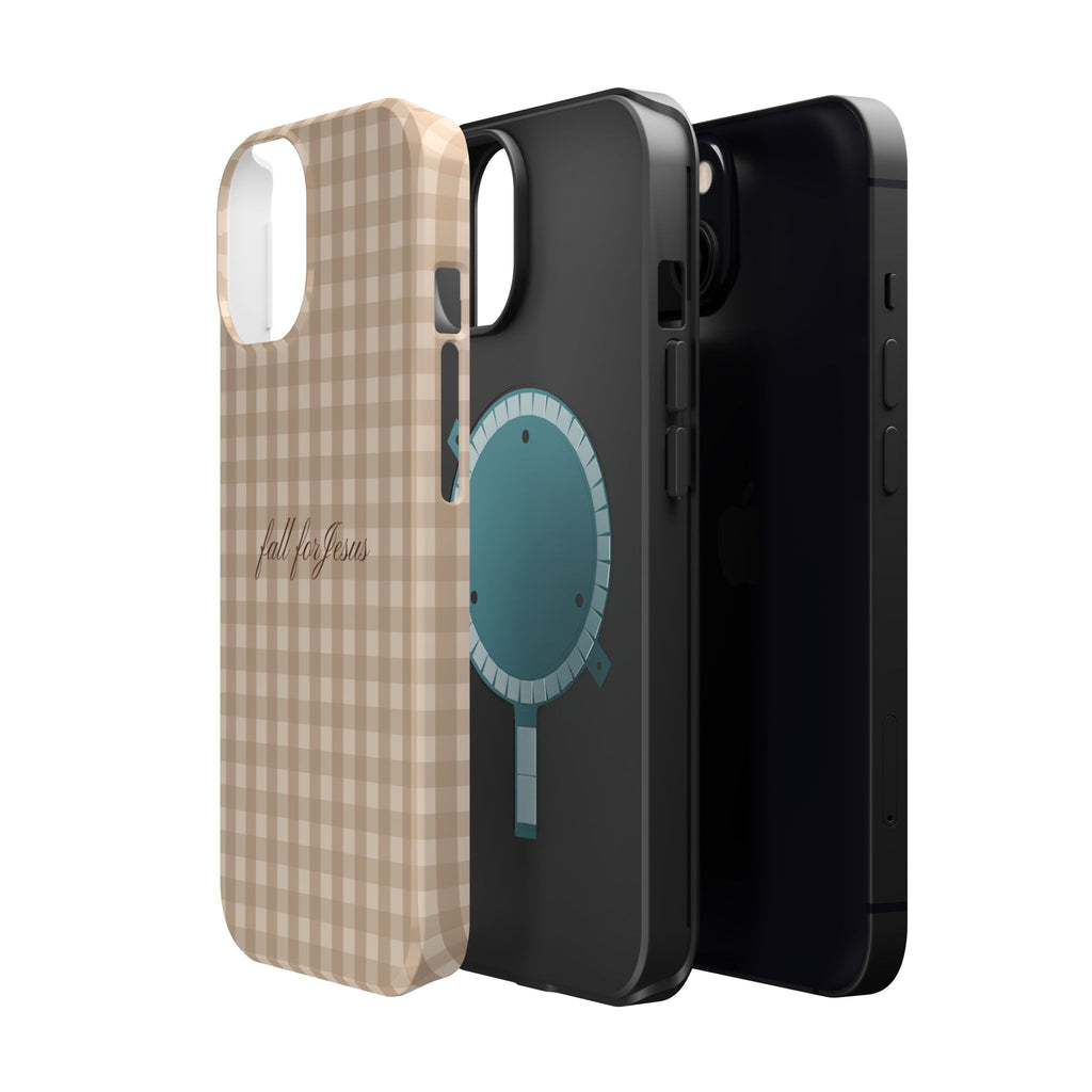 Fall for Jesus Gingham Phone Case - MagSafe