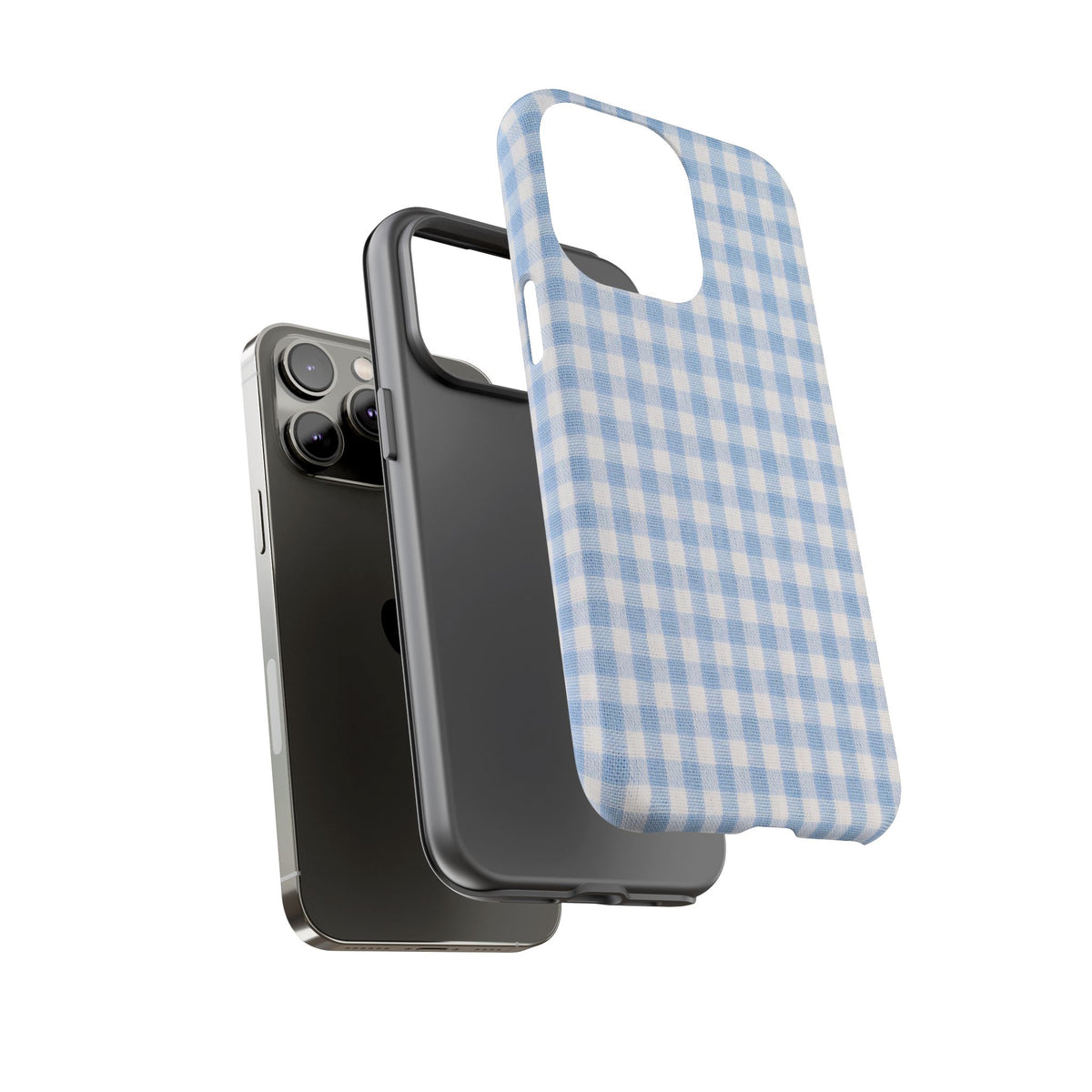 Blue Gingham Tough Phone Case