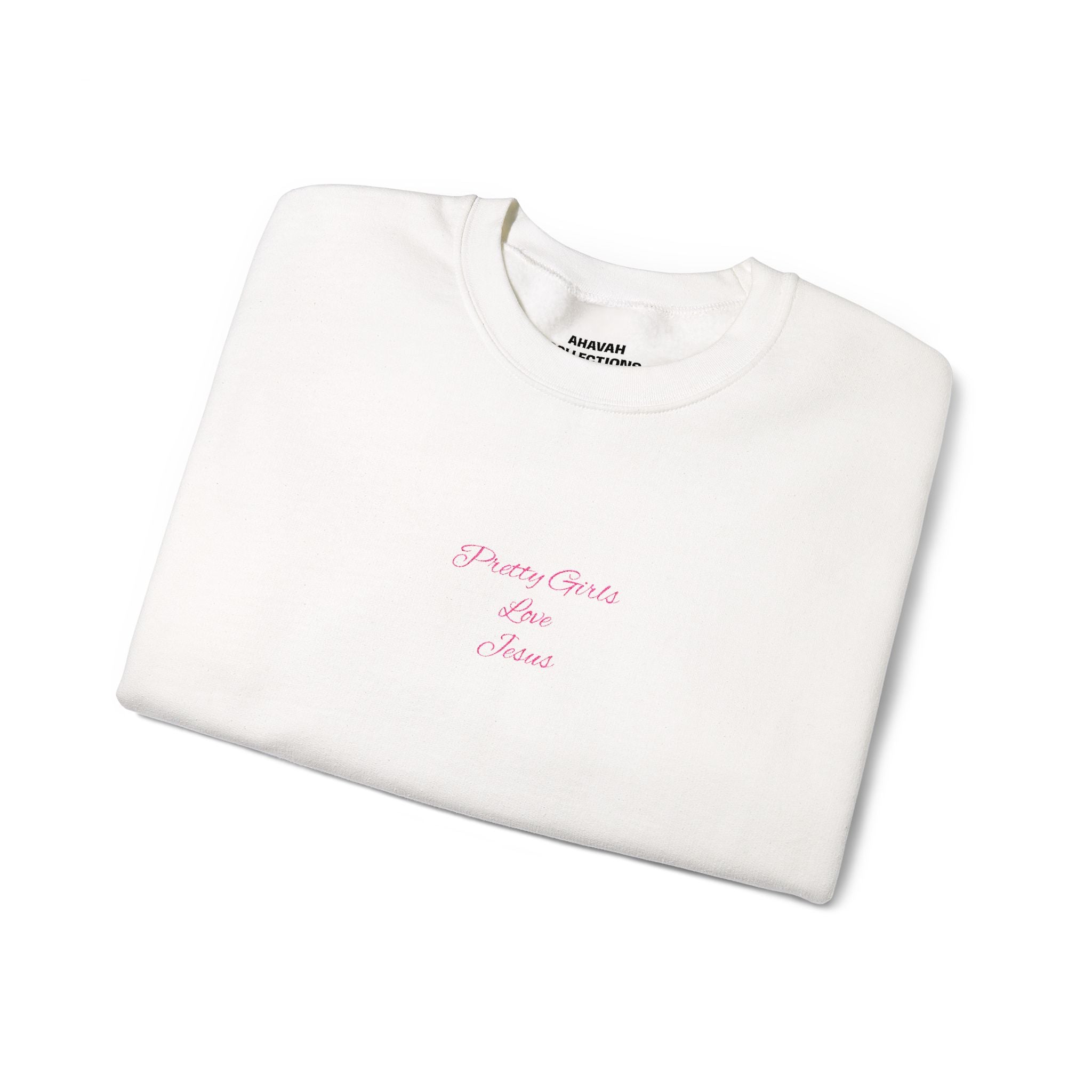 Pretty Girls Love Jesus Embroidered Sweatshirt