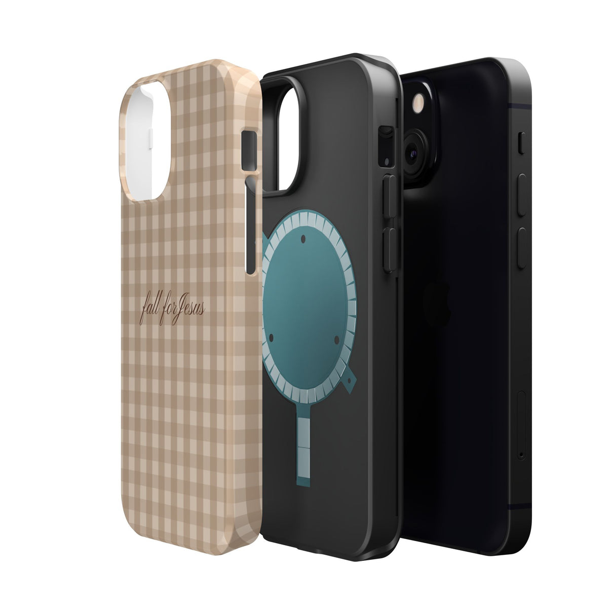 Fall for Jesus Gingham Phone Case - MagSafe