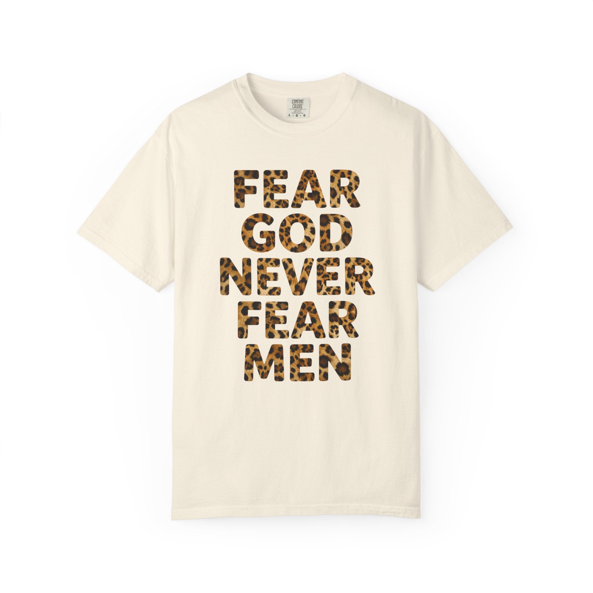 AHAVAH Fear God Never Fear Men Leopard Comfort Tee