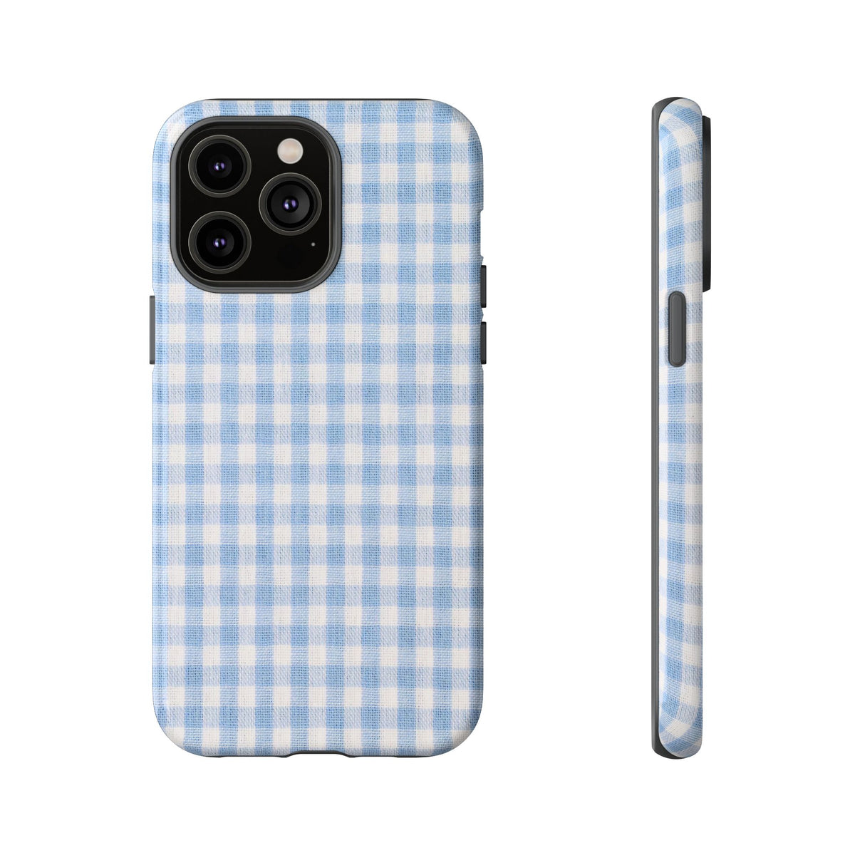 Blue Gingham Tough Phone Case