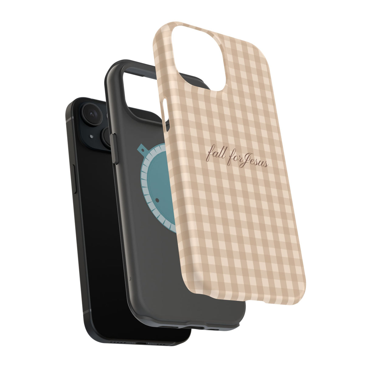 Fall for Jesus Gingham Phone Case - MagSafe